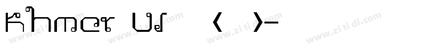 Khmer UI 亮体(西方)字体转换